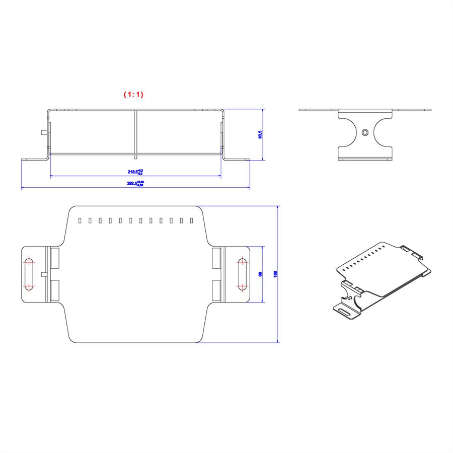 BACHMANN Consolidation Point Halterung 3-fach, verpackt im Polybeutel