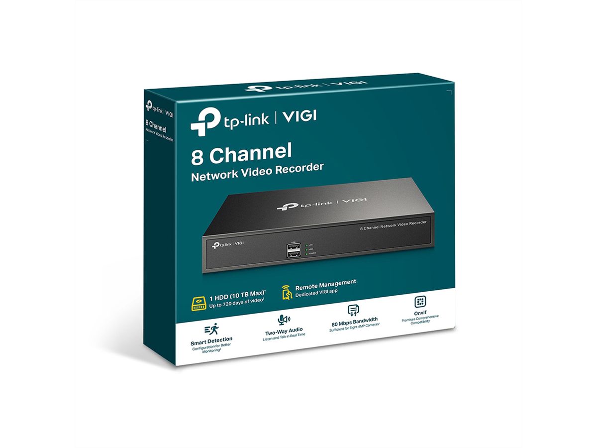 TP-Link NVR1008H NVR Enregistreur vidéo en réseau 8-CH