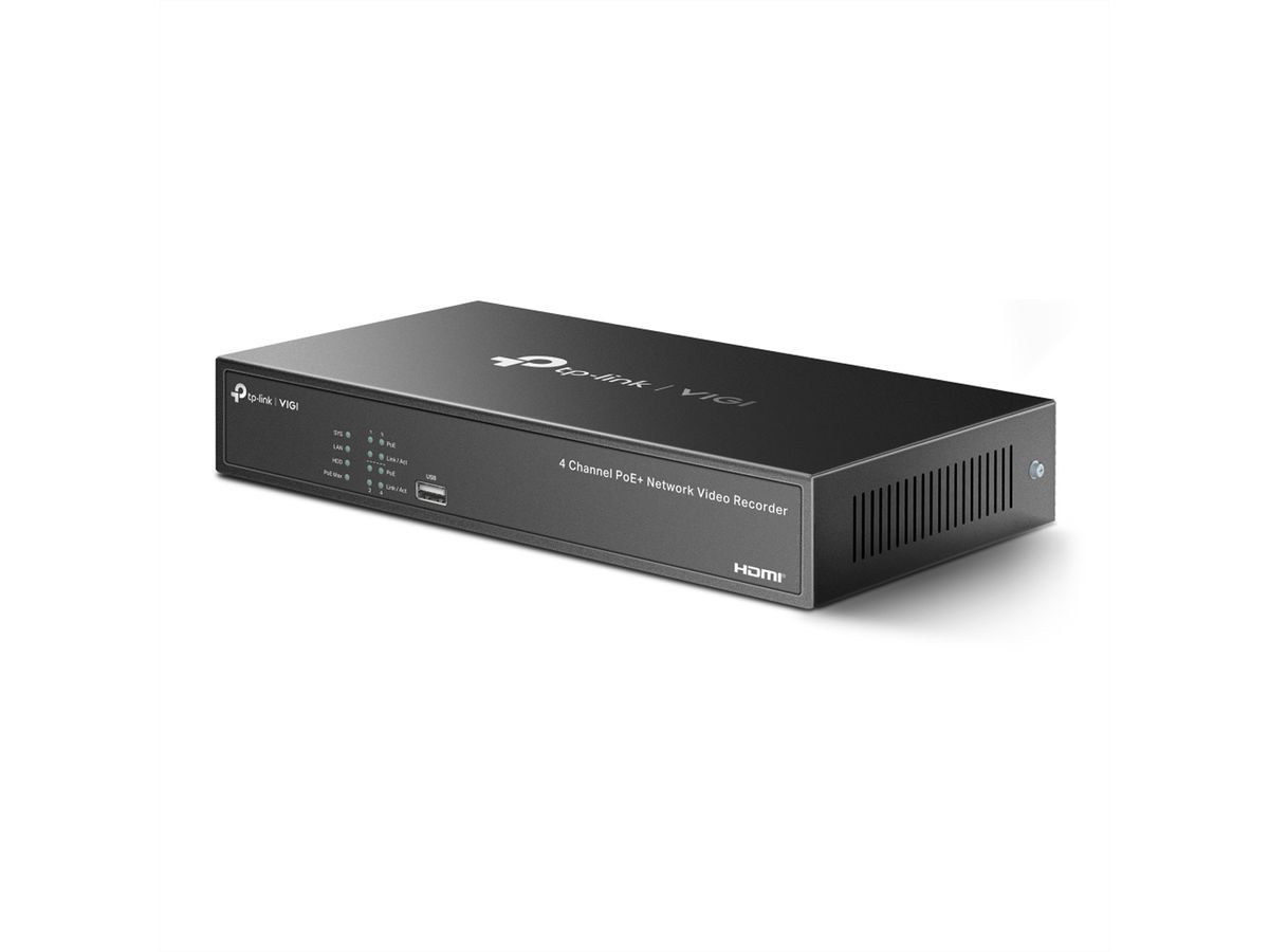 TP-Link NVR1004H-4P NVR Enregistreur vidéo en réseau 4-CH, 4x PoE