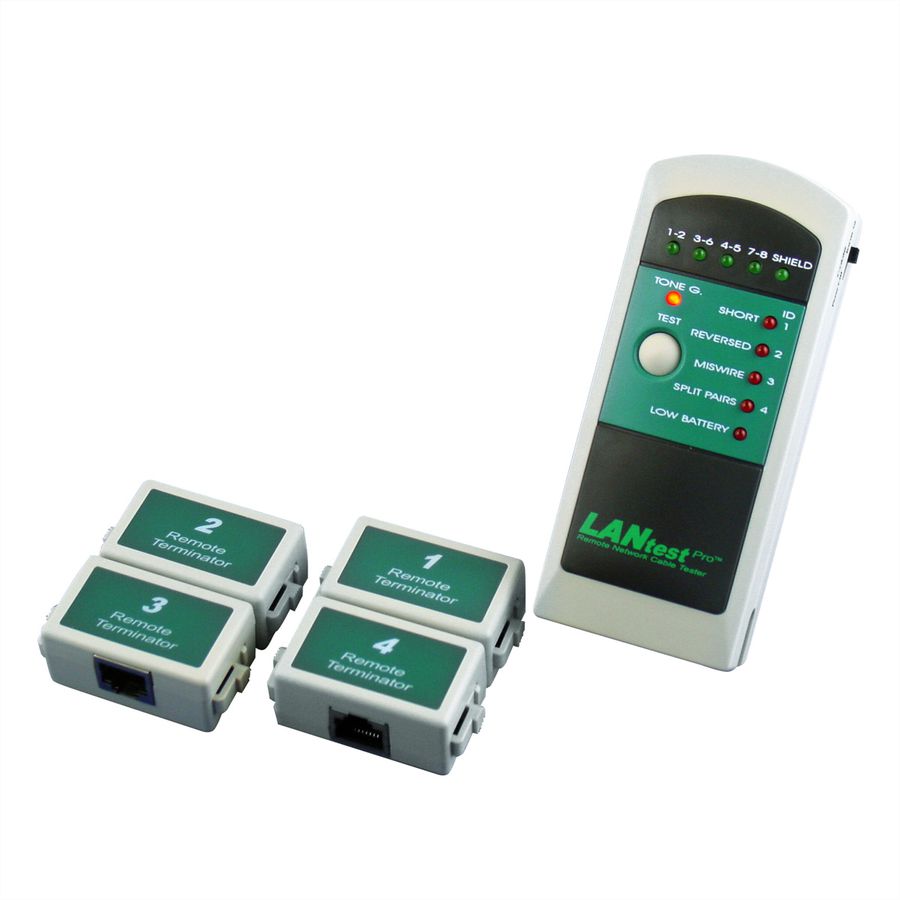 HOBBES LANtest Pro Kit Testeur réseau / câbles avec 4 unités Remote