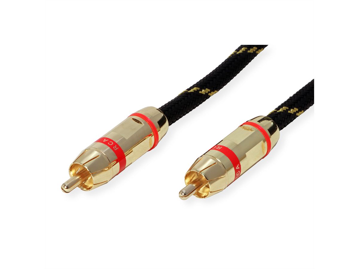 ROLINE GOLD Câble de raccordement RCA simplex M / M, rouge, 5 m