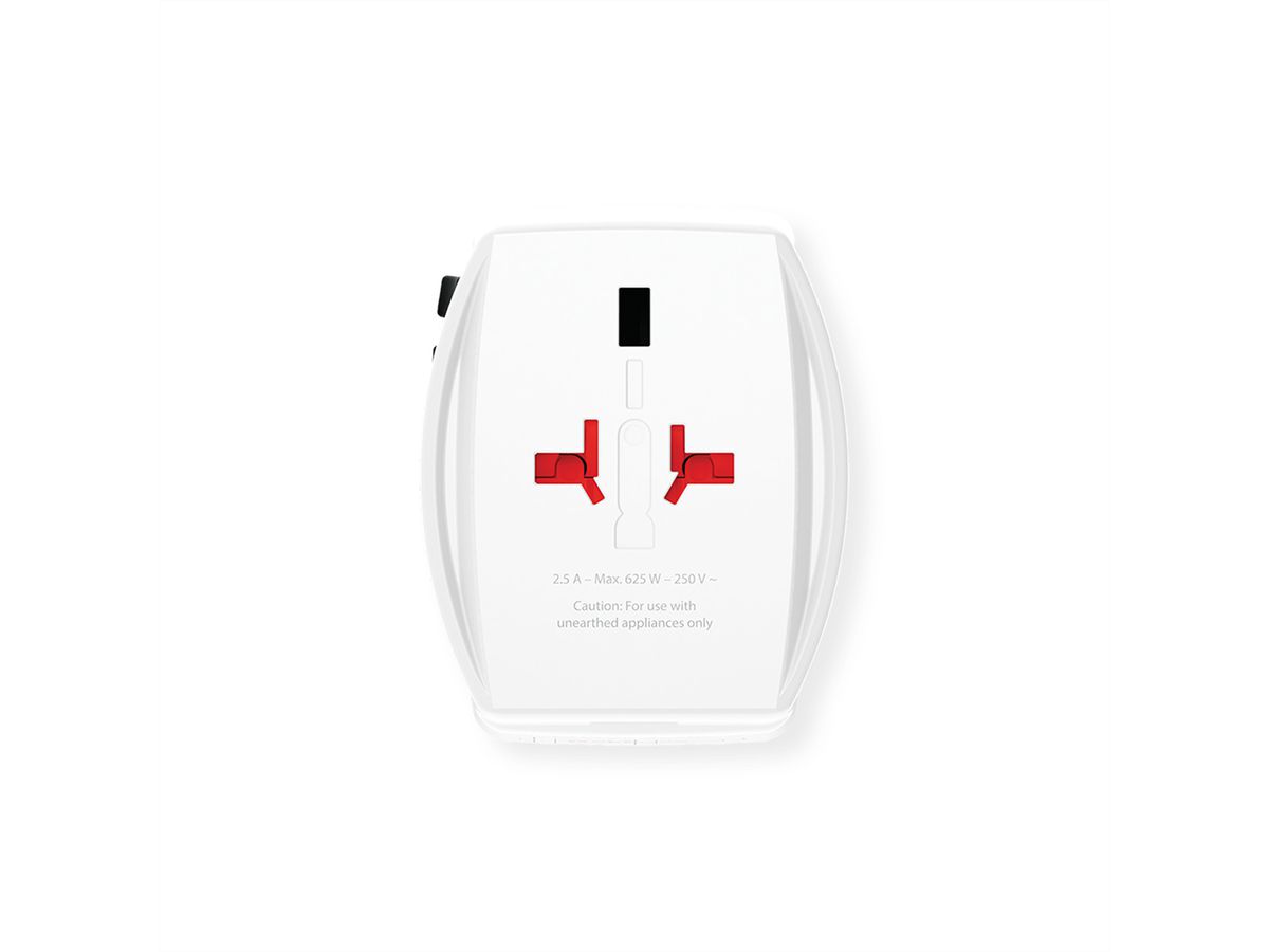 SKROSS Adaptateur de voyage MUV USB A/C 45PD avec câble USB-C, monde