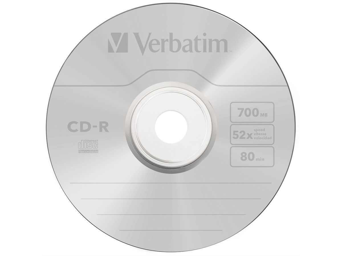 Verbatim CD-R Spindle 700MB 52x 25 Pack