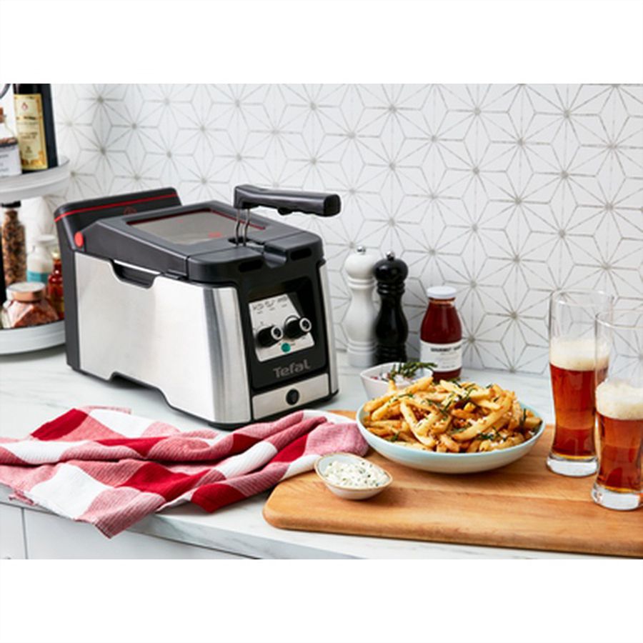 Friteuse Tefal Clear Duo FR600DCH, 3,5 l, acier inoxydable, minuterie