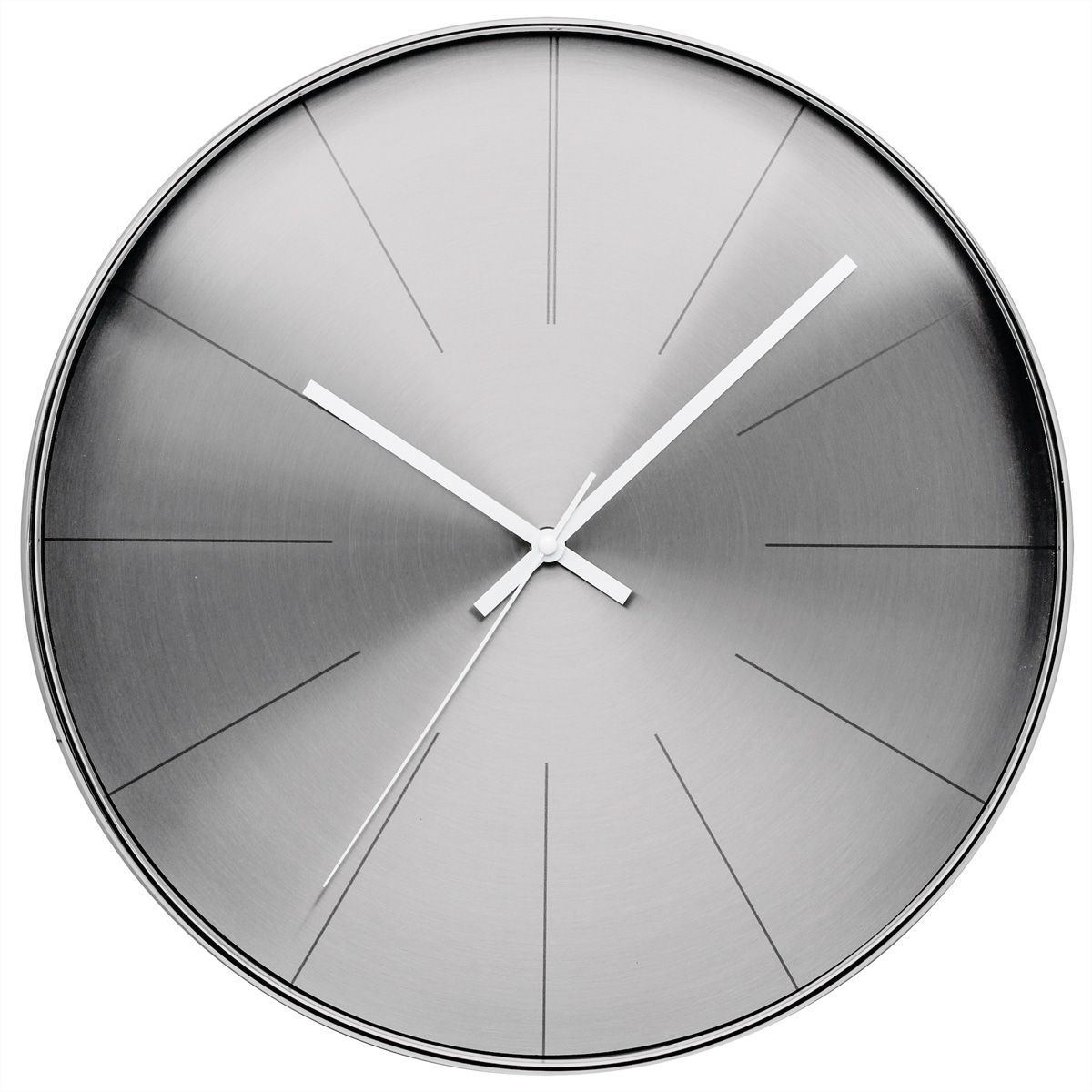 Technoline Wanduhr WT2410 grau Quarzuhr, Aluminium Design