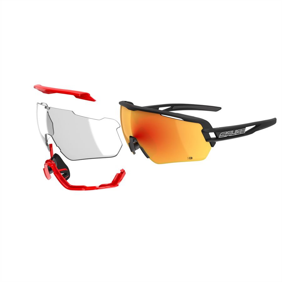 Salice Occhiali Sportbrille 020RWX, Black/Red / RW Red