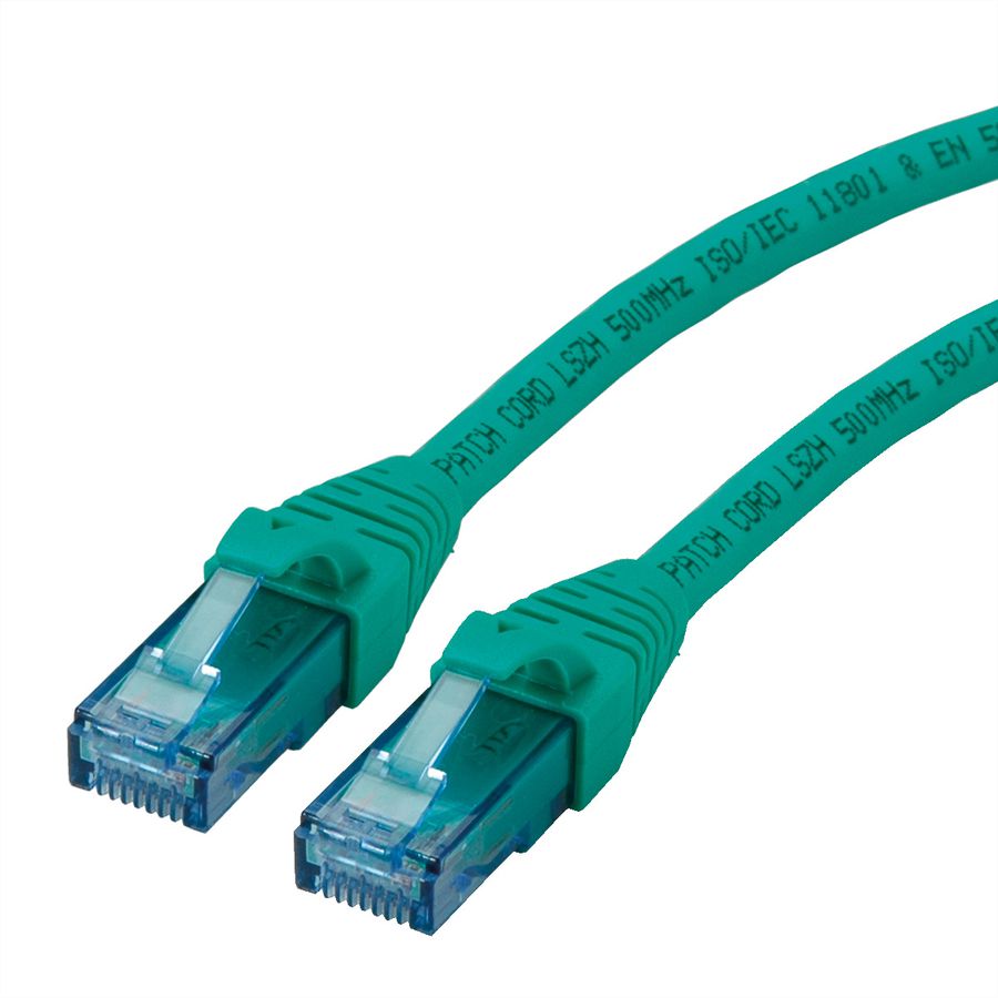 Cordon ROLINE UTP Cat.6A / 10 Gigabit, Component Level, LSOH, vert, 2 m
