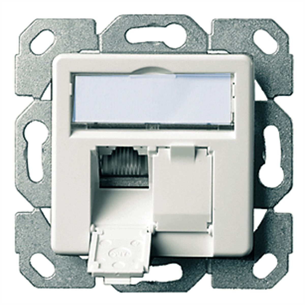 TELEGÄRTNER Embase AMJ45 2x RJ45 Cat.5e (Classe D) blanc alpin, (A+B+C)