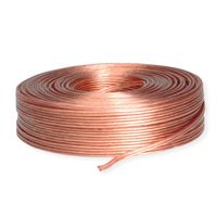 Câble pour haut-parleurs, transparent, 100m, 2,5mm²