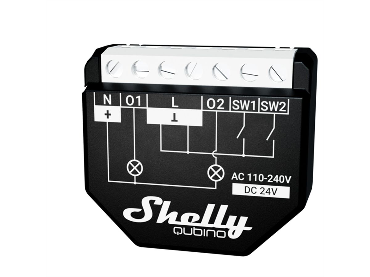 Shelly  Actionneur de commutation Qubino Wave 2PM