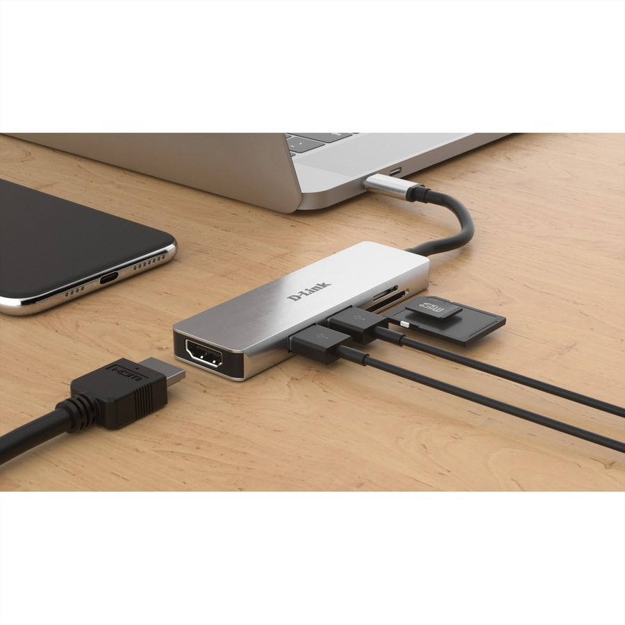 D-LINK DUB-M530 Hub USB‑C 5‑en‑1 avec HDMI/lecteur de carte