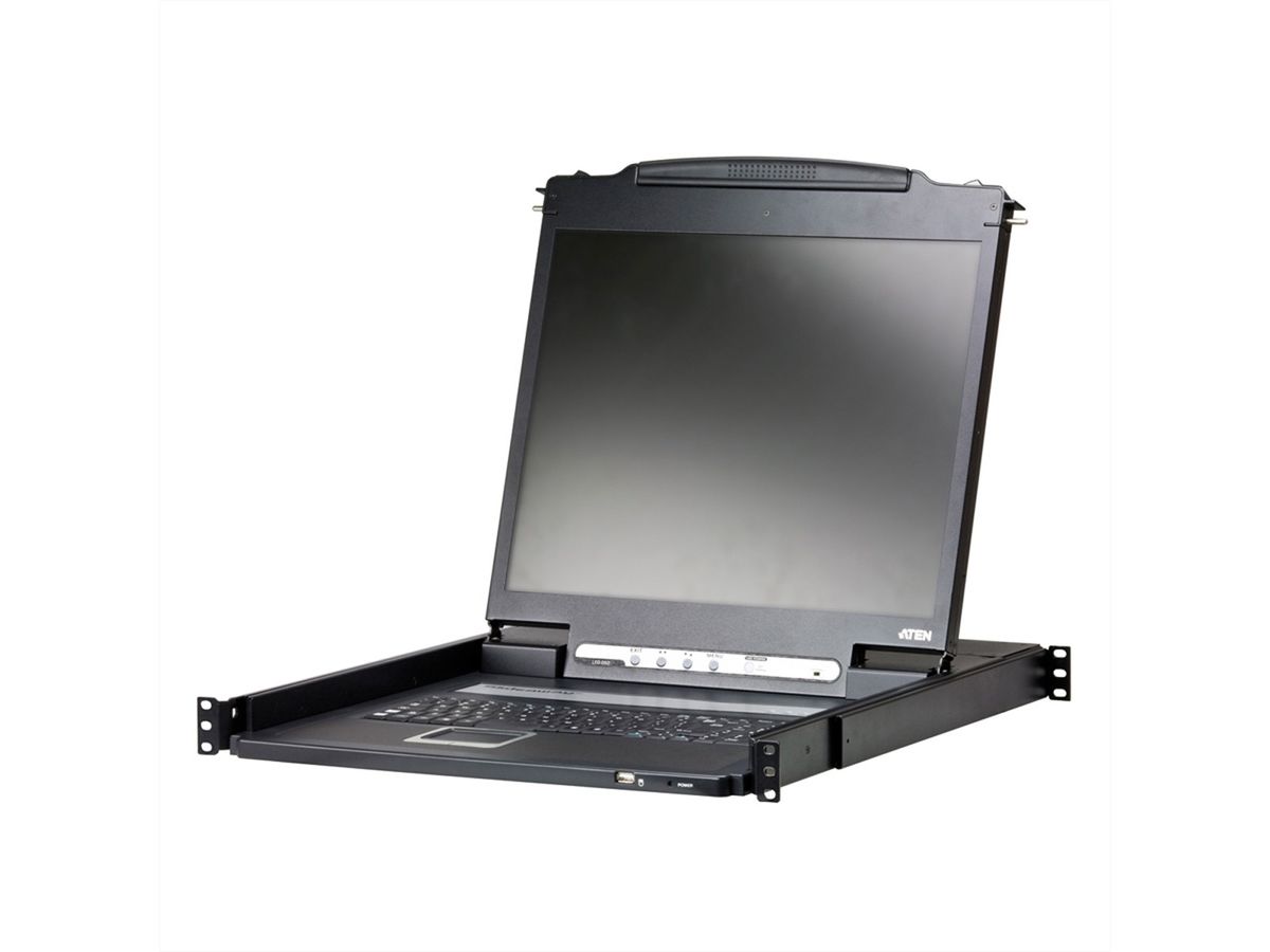 ATEN CL3000N KVM-Konsole, 48cm LCD, VGA, PS/2-USB, USB Port, CH-Layout