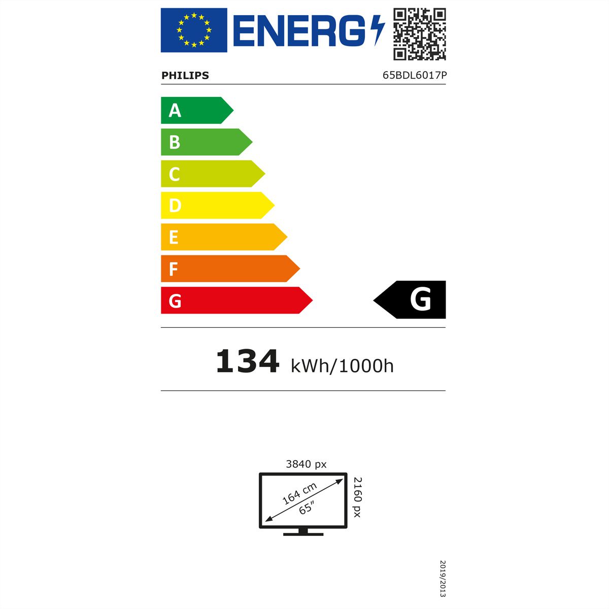 Philips Signage Display 65BDL6017P/00, 65", UHD, 24/7, 800cd/m², 25% Haze