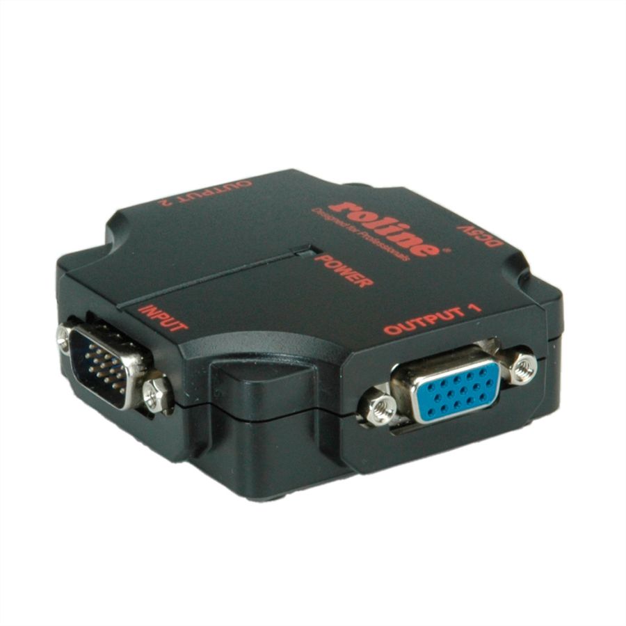 ROLINE VGA Video-Splitter, hochauflösend, 450 MHz, 2-fach