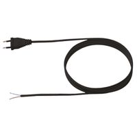BACHMANN Câble 2x0,75 3m noir, H03VVH2-F Connecteur Euro, non emballé