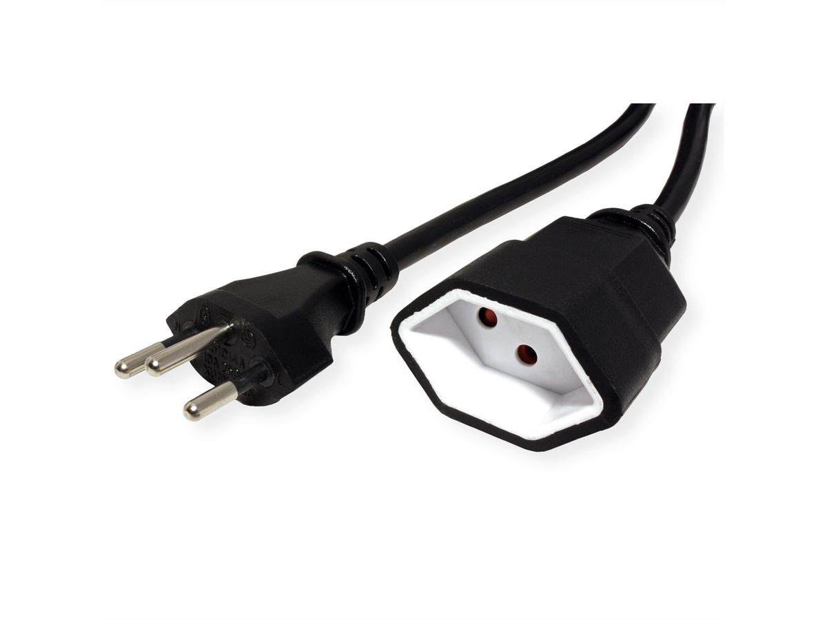 VALUE Verlängerungskabel T12/T13, schwarz, 10 m