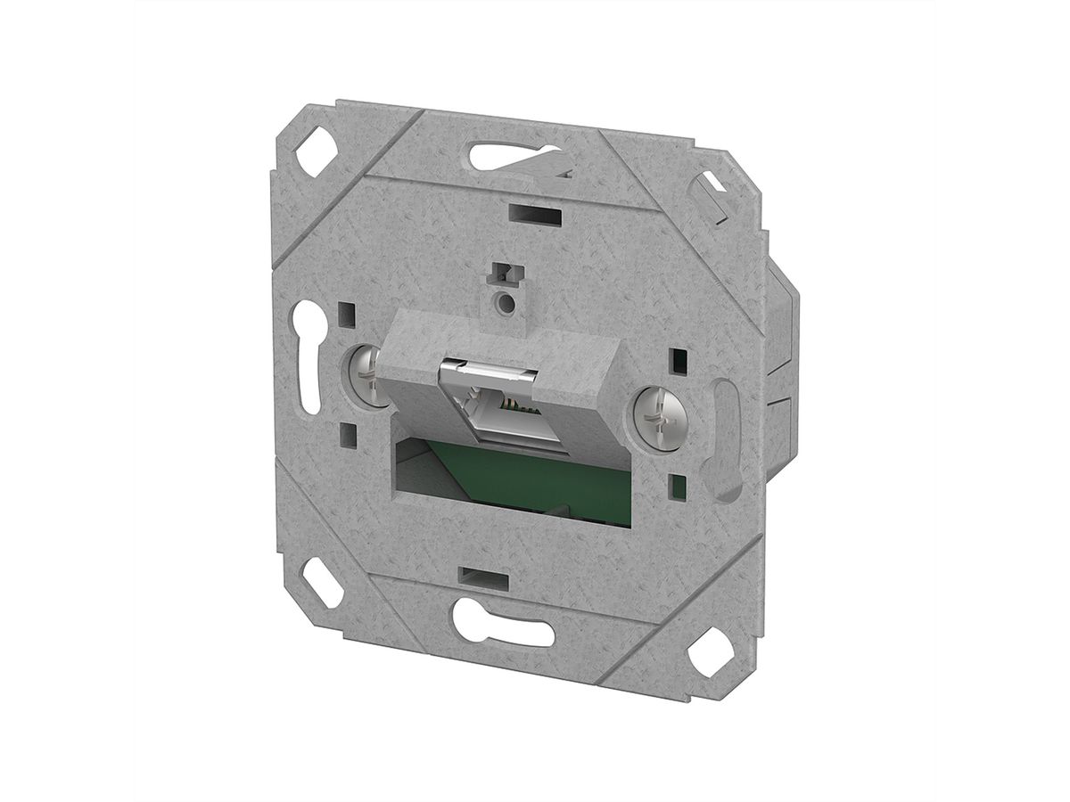 METZ CONNECT E-DAT C6A LSA++ Prise, 1 port, encastré pour gammes d'interrupteurs design (UP0), métallique