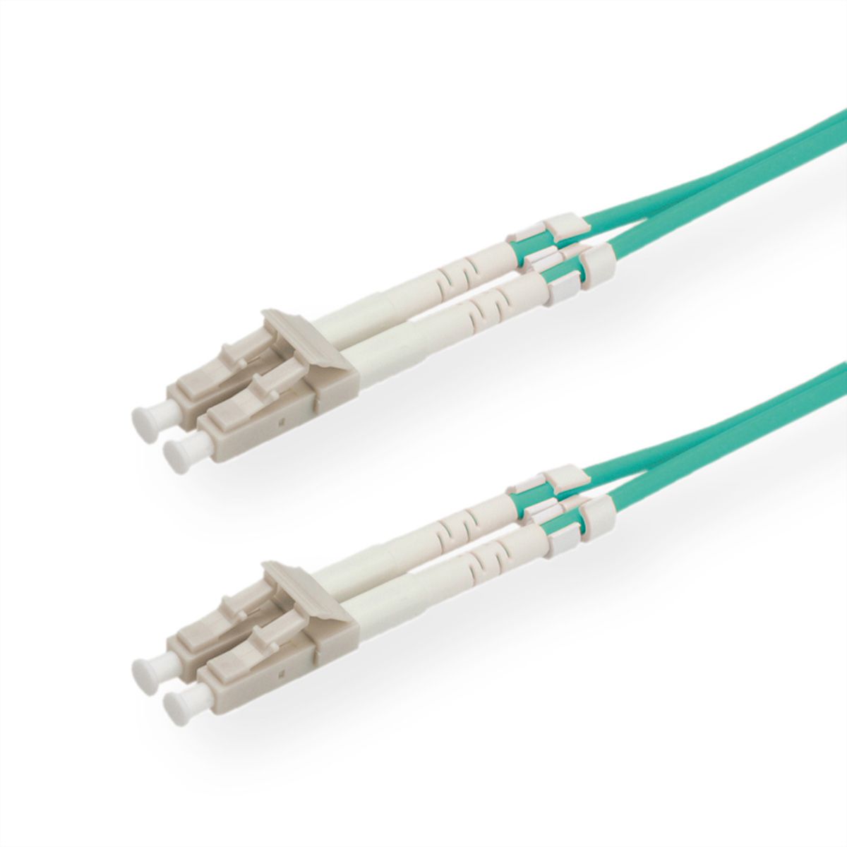 ROLINE LWL-Kabel 50/125µm OM3, LC/LC, Low-Loss-Stecker, türkis, 2 m