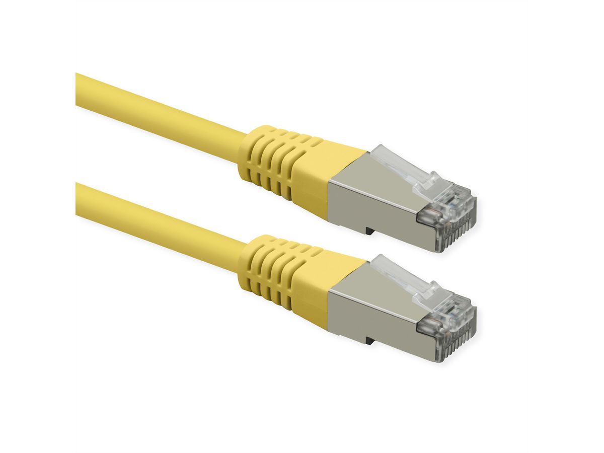 ROLINE Cordon Cat.6 (Classe E), PoE, S/FTP (PiMF) , jaune, 3 m