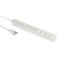 Schönenberger Prise multiple Principio, 3xH/7xV,10x T13, 2.0m,interrupteur,blanc
