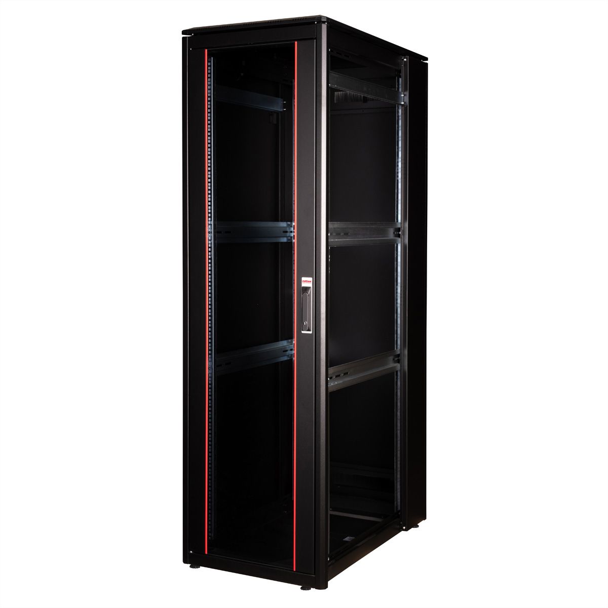 ROLINE 19-Zoll Netzwerkschrank Pro 42 HE, 600x1000 BxT Glastür schwarz