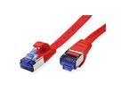 Cordon VALUE Cat.6A (Classe EA) F/UTP confectionné, plat, rouge, 0,5 m