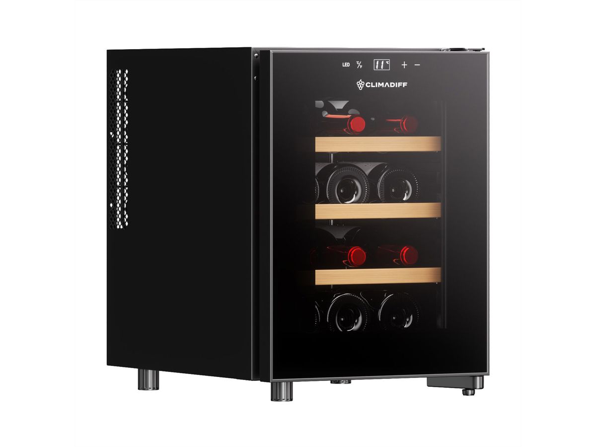 Climadiff Weinkühlschrank CUVEE12, Freistehend, 1 Zone, 12 Flaschen