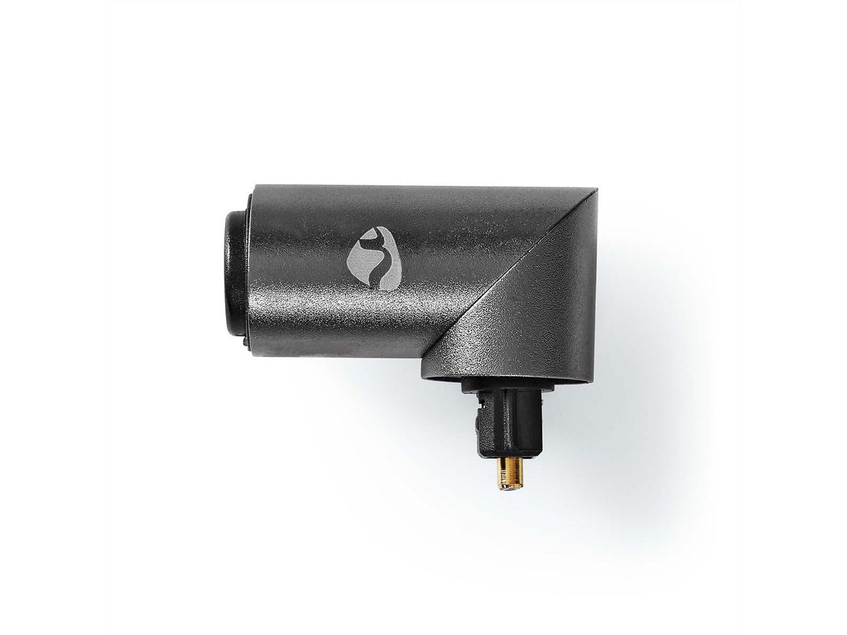 Nedis Toslink Winkel Adapter, 90° abgewinkelt, ST/BU, grau