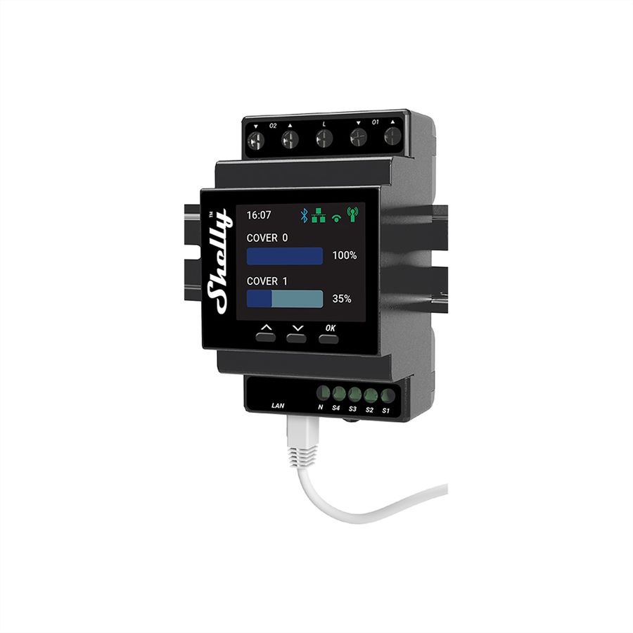 Shelly  Actionneur de commutation Pro Dual Cover PM