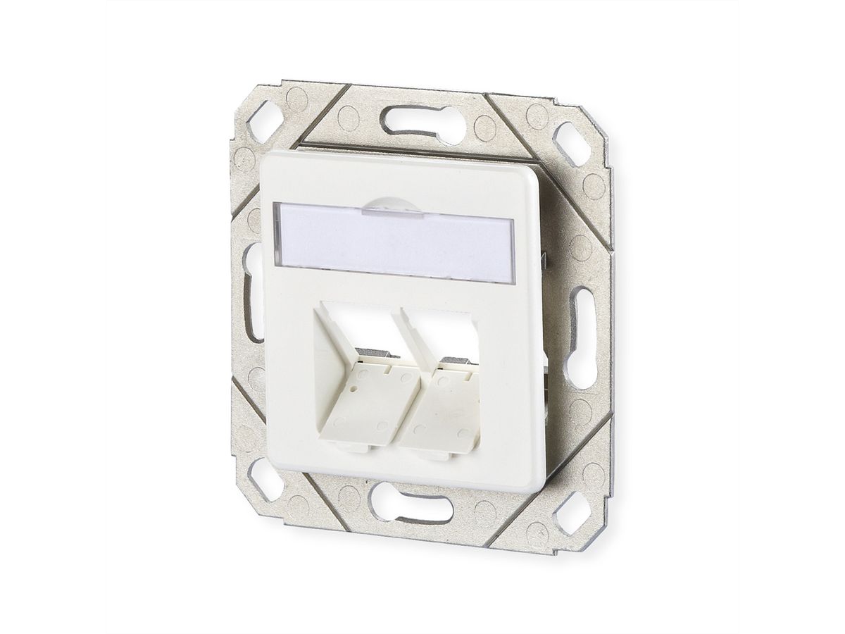 METZ CONNECT Modul Anschlussdose UPk, 2 Port unbestückt reinweiß