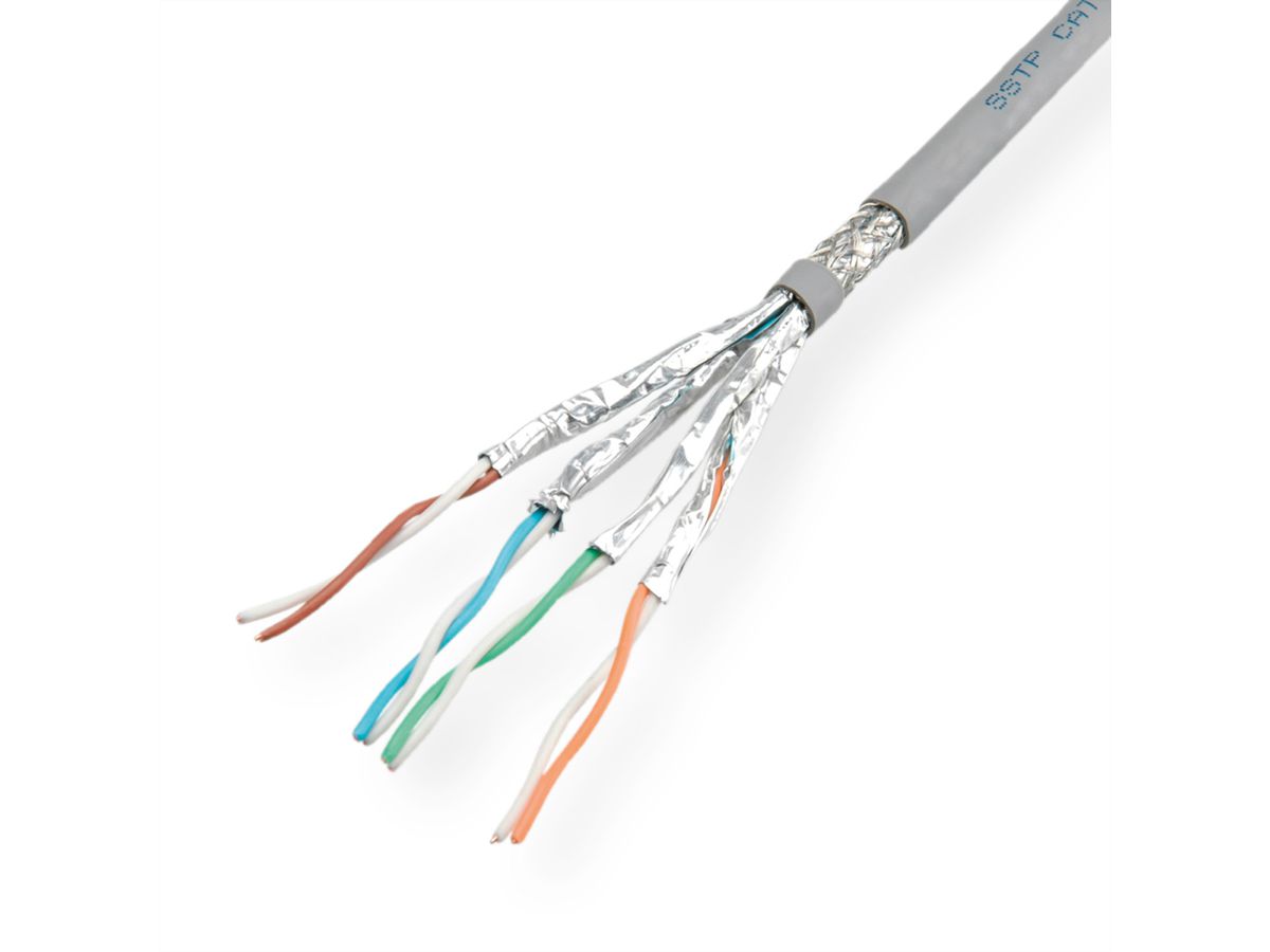 VALUE S/FTP-(PiMF-) Kabel Kat.6 (Class E), Massivdraht, Eca, grau, 300 m