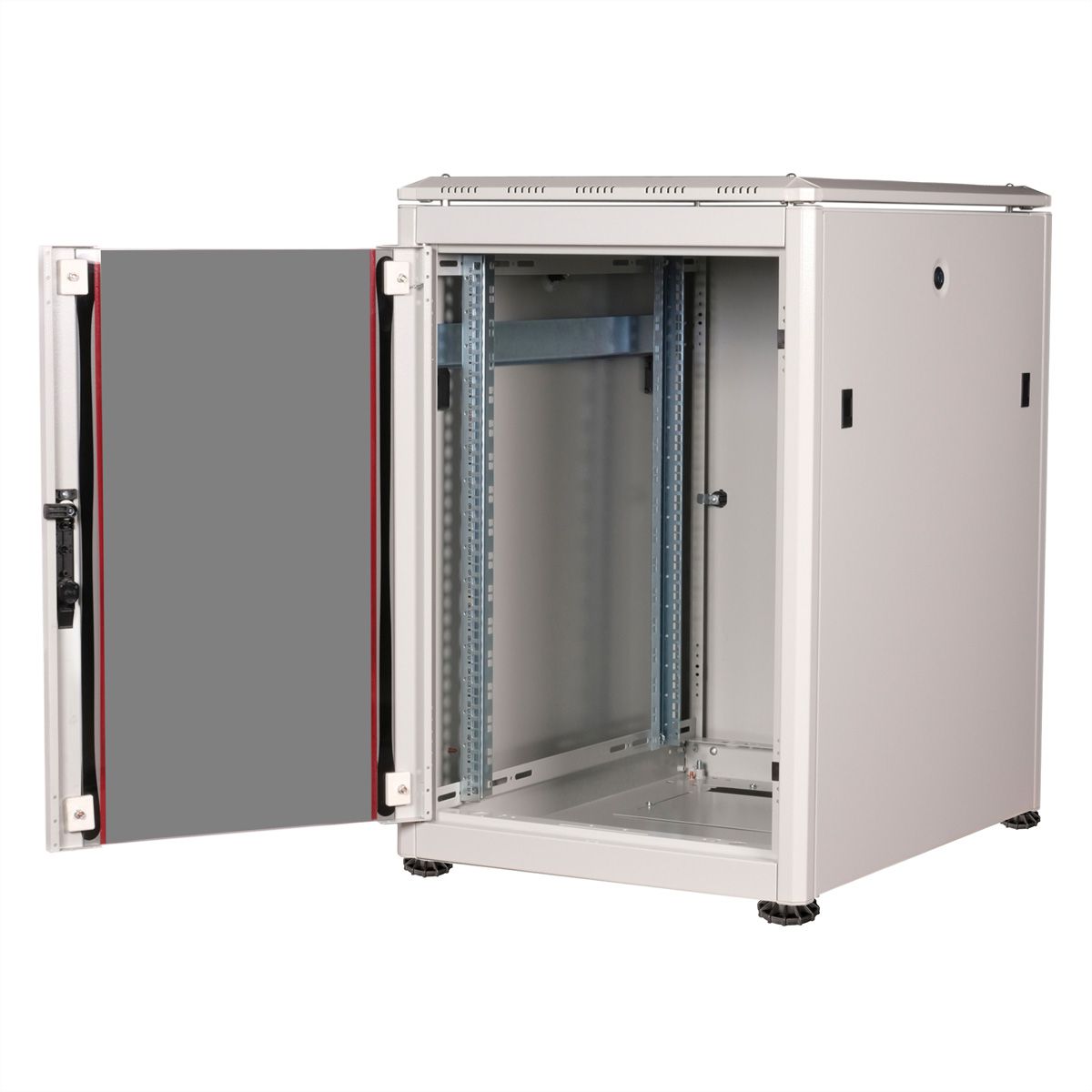 ROLINE 19-Zoll Netzwerkschrank Pro 16 HE, 600x800 BxT Glastür grau