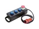 BACHMANN Vollgummi-Verteiler 16A 5P IP44, 1x16A 5p400V 3Schutzkontakt 3P230V