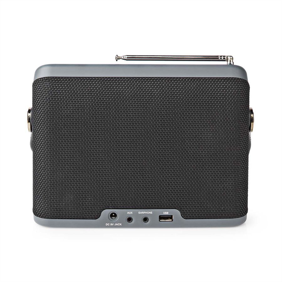 Nedis DAB+ Radio Tischradio, schwarz, Bluetooth, Akku