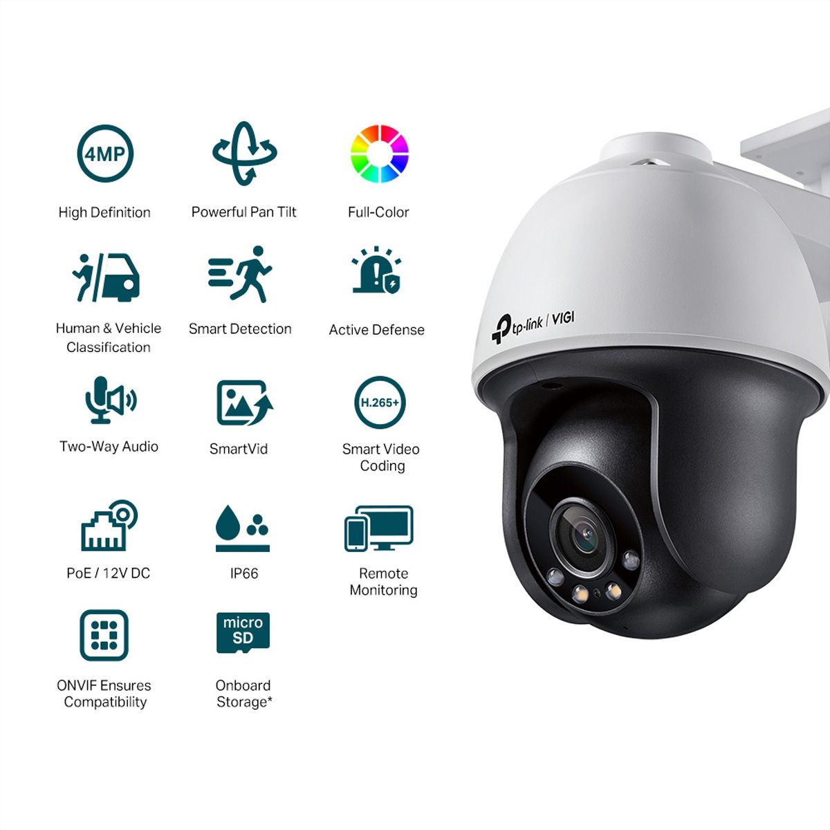 TP-Link VIGI C540(4mm) PT-Kamera 4 MP, 79°, IR-LED 30m