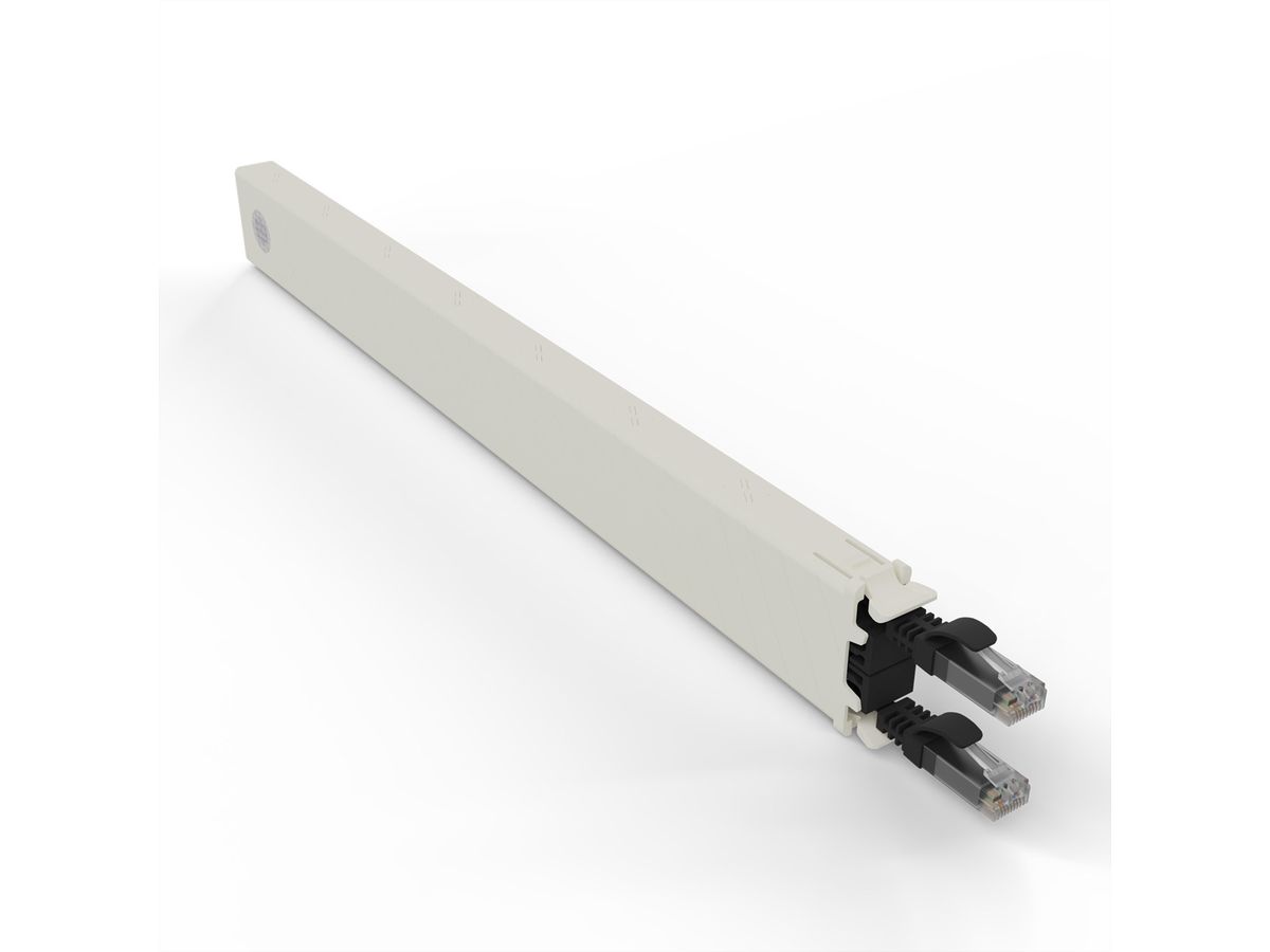 patchbox.one Cassette 8RU UTP noir Cat.6a 0,8 m