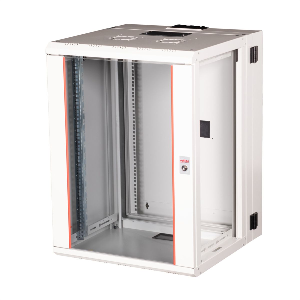 ROLINE 19-Zoll Wandgehäuse Pro 16 HE, 600x600 BxT zweiteilig schwenkbar grau