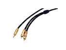 ROLINE GOLD Câble audio 3,5mm Stéréo - 2x RCA, M / M, 10 m