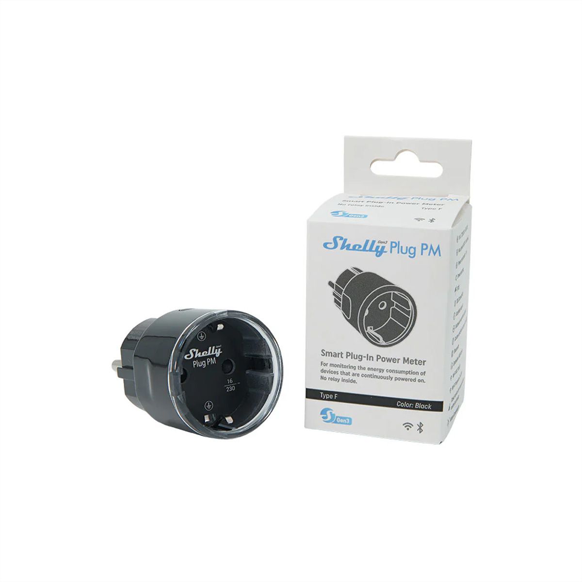 Shelly SmartPlug PM Gen3 noir