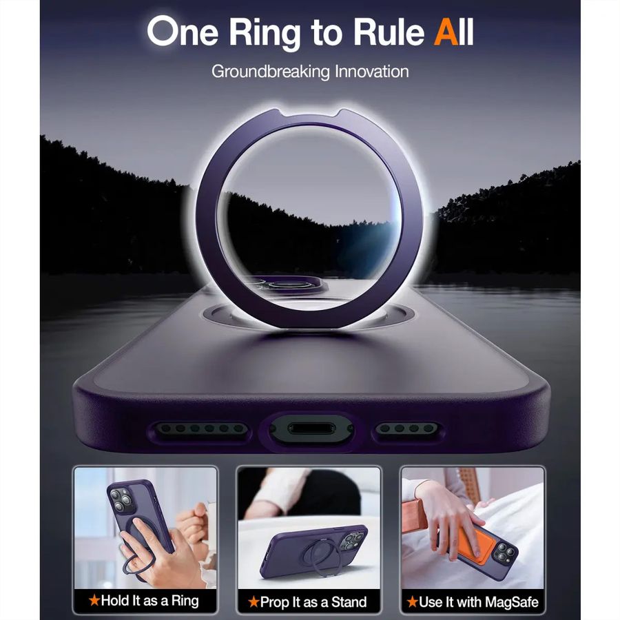 Torras UPRO Ostand Pro Case, iPhone 14 Pro, MagSafe, violet