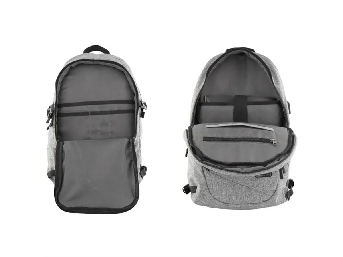 T'nB Sac à dos BPWILD, gris, port USB, 14 - 16"