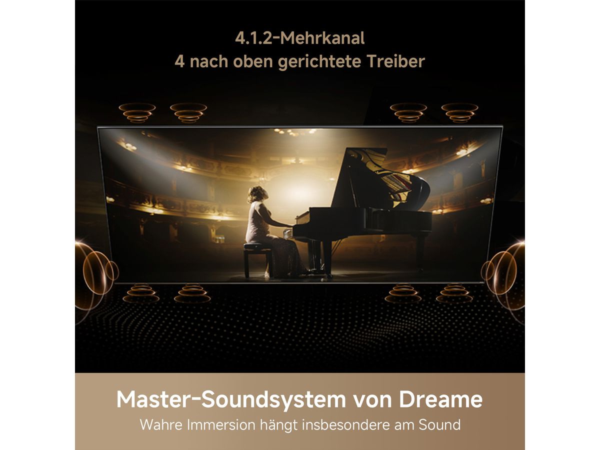 Dreame TV 65" S100, Aura Mini LED-4K QLED+, 144Hz, Cosmic Black