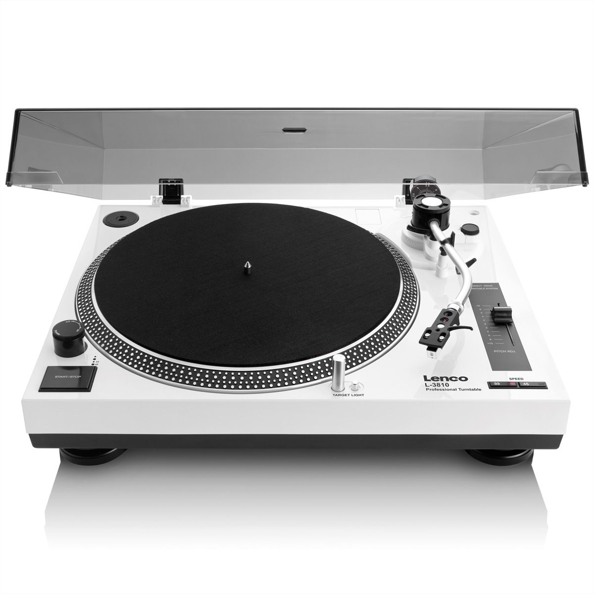 Lenco Platine vinyle L-3810WH, blanc