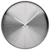 Technoline Wanduhr WT2410 grau Quarzuhr, Aluminium Design
