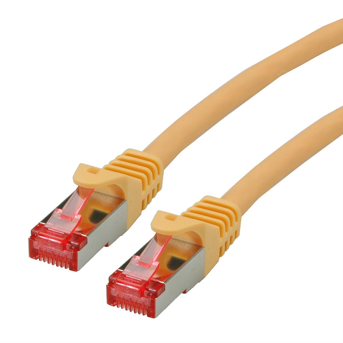 Cordon ROLINE S/FTP(PiMF) Cat.6, LSOH, Component Level, jaune, 1 m