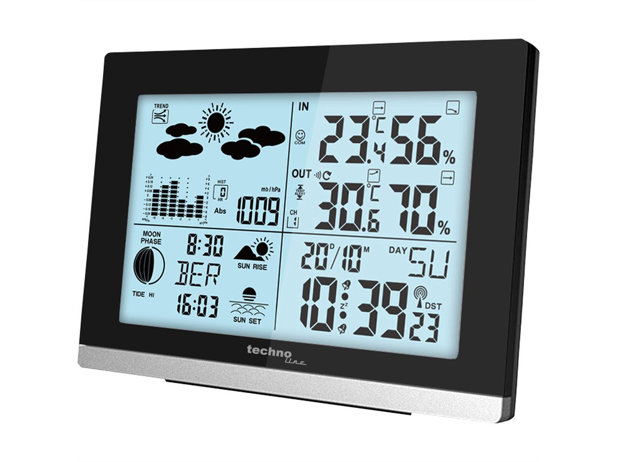 Technoline Wetterstation WS6762 Innen- Aussentemp., Aussensensor, Datum