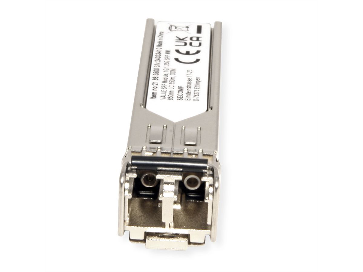 VALUE Module SFP (MiniGBIC) SX/LC, 1/1,25G, Multimode 850nm, max. 550m
