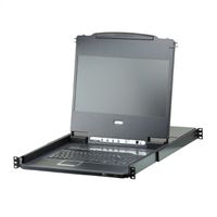 ATEN CL6708MW  43cm LCD KVM Switch, USB-DVI  8 Port, ES-Layout