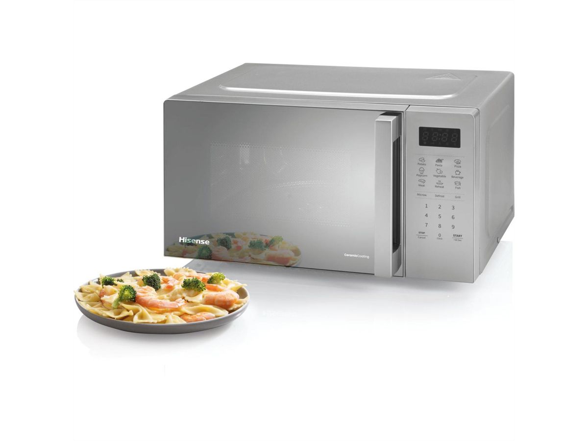 Hisense Mikrowelle H20MOMS4HG, 20L, mit Grill, silber