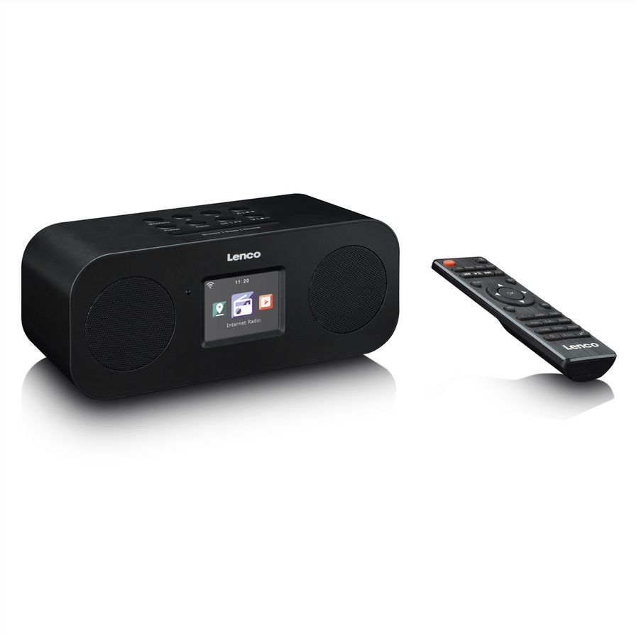 Lenco Radio Internet DAB+ DIR-121BK, Color Display 2,4", WLAN